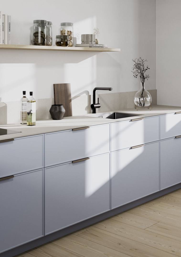 Cuisine haut de gamme minimaliste LEICHT avec portes à cadre élégantes, design épuré et matériaux de qualité pour un intérieur contemporain